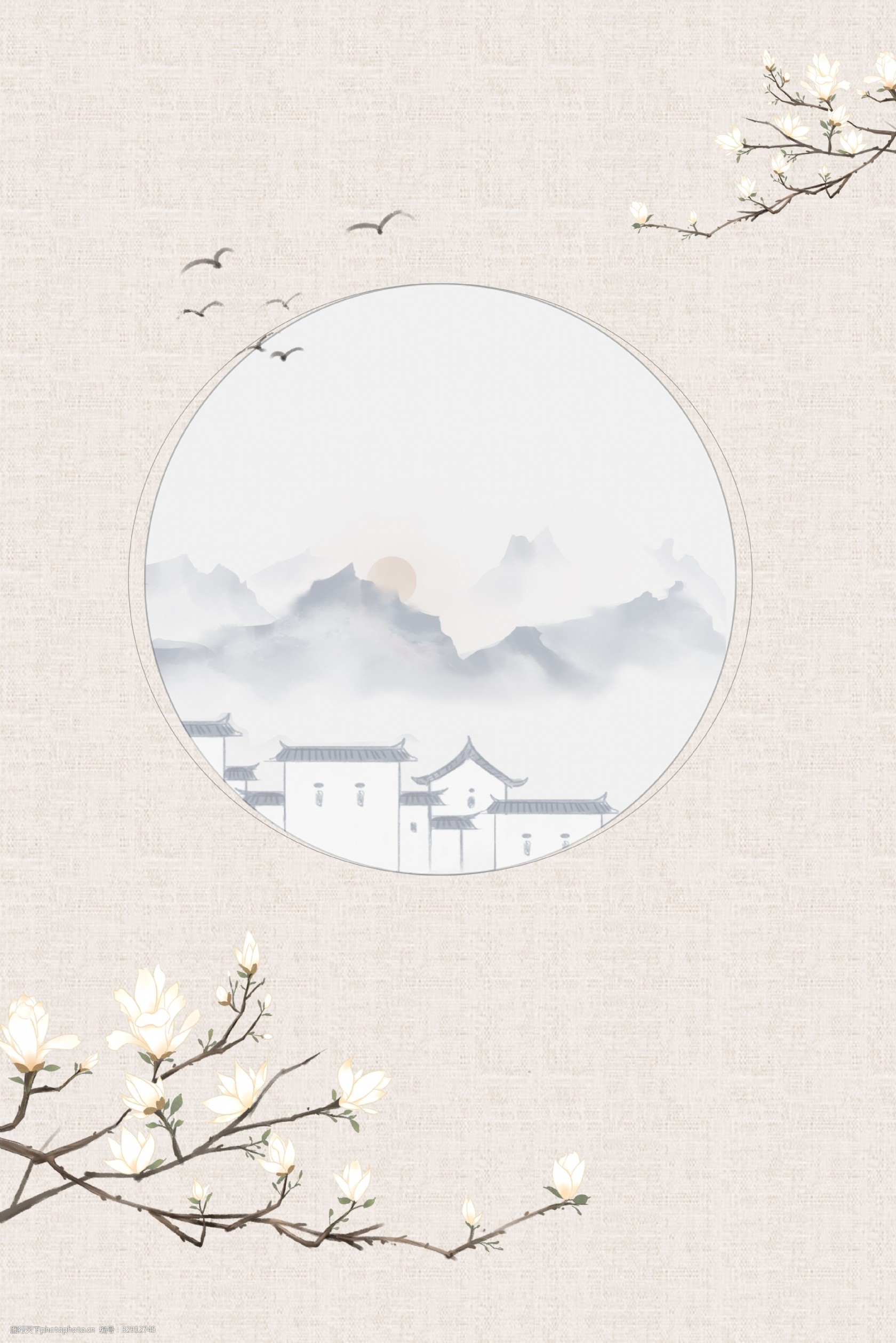 古風中國山水背景素材在藝術活動策劃中的美學應用